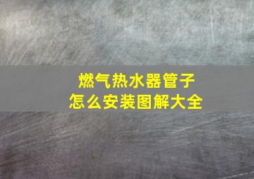 燃气热水器管子怎么安装图解大全