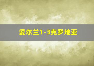 爱尔兰1-3克罗地亚