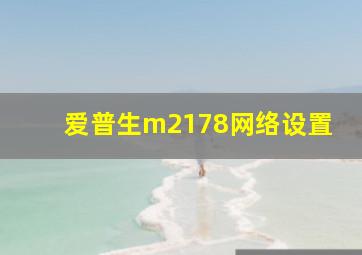 爱普生m2178网络设置