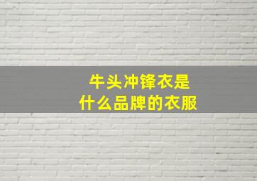 牛头冲锋衣是什么品牌的衣服