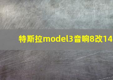 特斯拉model3音响8改14