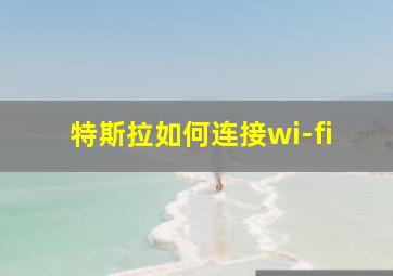 特斯拉如何连接wi-fi