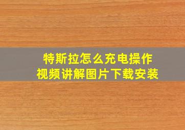 特斯拉怎么充电操作视频讲解图片下载安装