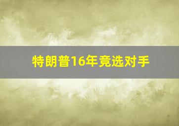 特朗普16年竞选对手