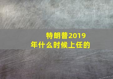 特朗普2019年什么时候上任的