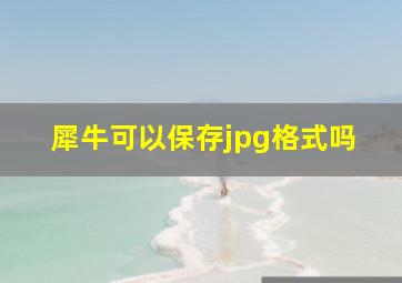 犀牛可以保存jpg格式吗