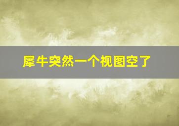 犀牛突然一个视图空了