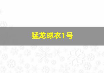 猛龙球衣1号