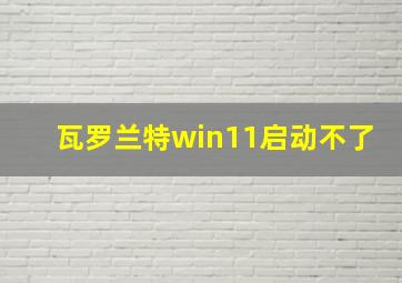 瓦罗兰特win11启动不了