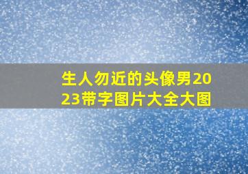 生人勿近的头像男2023带字图片大全大图