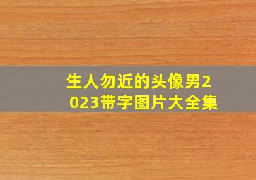 生人勿近的头像男2023带字图片大全集