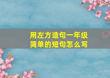 用左方造句一年级简单的短句怎么写