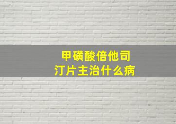 甲磺酸倍他司汀片主治什么病