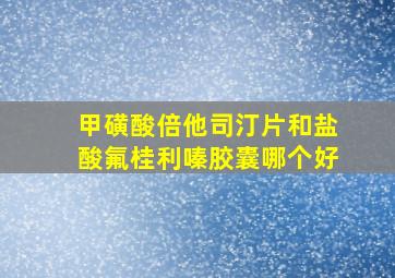 甲磺酸倍他司汀片和盐酸氟桂利嗪胶囊哪个好