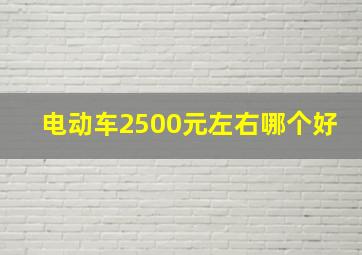 电动车2500元左右哪个好