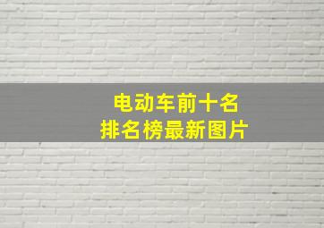 电动车前十名排名榜最新图片