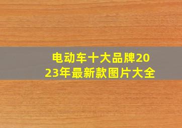 电动车十大品牌2023年最新款图片大全