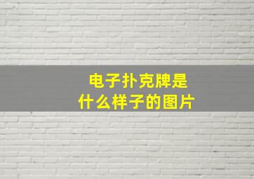 电子扑克牌是什么样子的图片