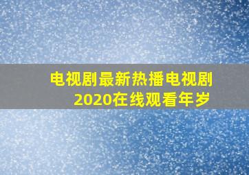 电视剧最新热播电视剧2020在线观看年岁