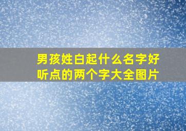 男孩姓白起什么名字好听点的两个字大全图片