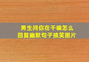 男生问你在干嘛怎么回复幽默句子搞笑图片