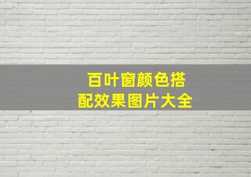 百叶窗颜色搭配效果图片大全