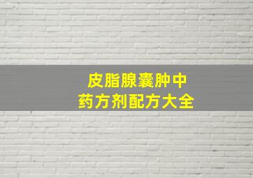 皮脂腺囊肿中药方剂配方大全