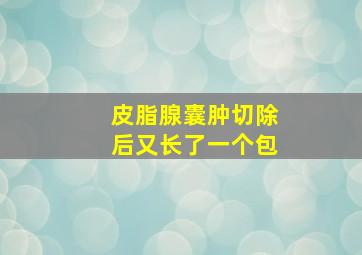 皮脂腺囊肿切除后又长了一个包