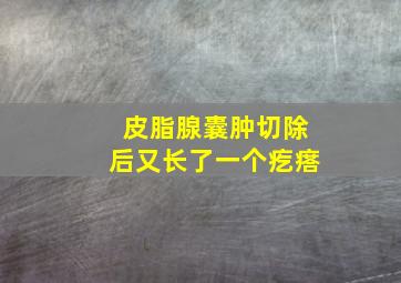 皮脂腺囊肿切除后又长了一个疙瘩