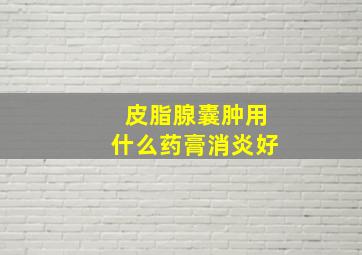 皮脂腺囊肿用什么药膏消炎好