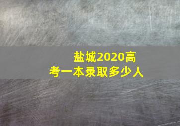 盐城2020高考一本录取多少人