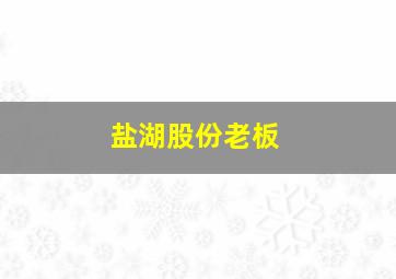 盐湖股份老板