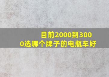 目前2000到3000选哪个牌子的电瓶车好