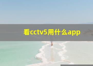 看cctv5用什么app