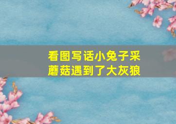 看图写话小兔子采蘑菇遇到了大灰狼