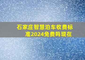 石家庄智慧泊车收费标准2024免费吗现在