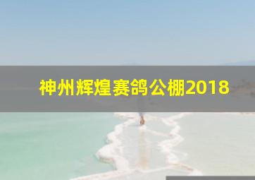 神州辉煌赛鸽公棚2018