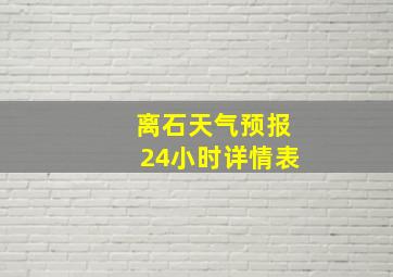 离石天气预报24小时详情表