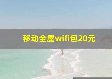 移动全屋wifi包20元