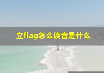 立flag怎么读音是什么