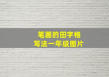 笔画的田字格写法一年级图片