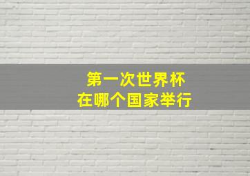 第一次世界杯在哪个国家举行