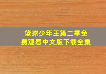 篮球少年王第二季免费观看中文版下载全集