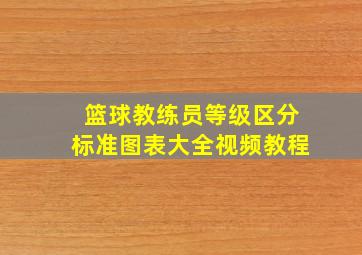 篮球教练员等级区分标准图表大全视频教程