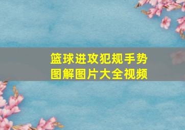 篮球进攻犯规手势图解图片大全视频