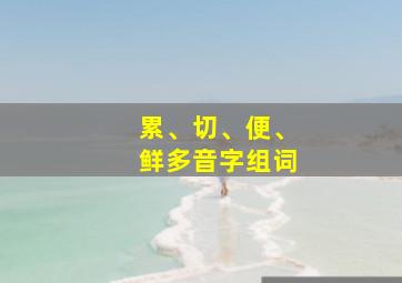 累、切、便、鲜多音字组词