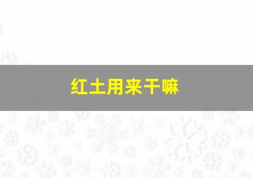 红土用来干嘛