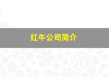 红牛公司简介