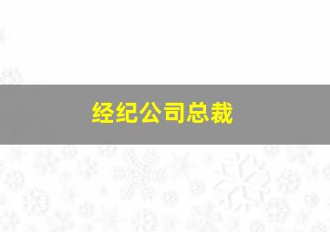 经纪公司总裁