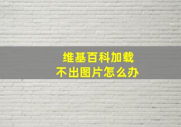 维基百科加载不出图片怎么办